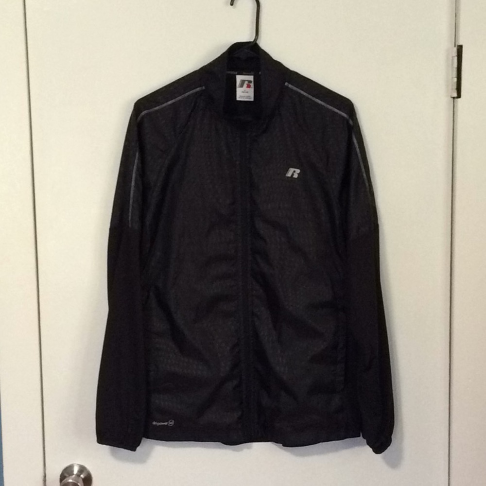 Russell Athletic Men’s Windbreaker Size M Reflective Running Exercise Gym Gear